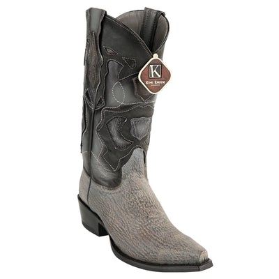 MEN'S KING EXOTIC SNIP TOE SHARKSKIN BOOTS HANDCRAFTED GRAY (494R0909) image 0