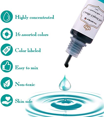 YRYM HT Candle Dye - 16 Popular Colors Candle Making Liquid Dye for Candle Making - Candle Color Dye for Candle Making, Safe and Natural （16 Bottle） image 4