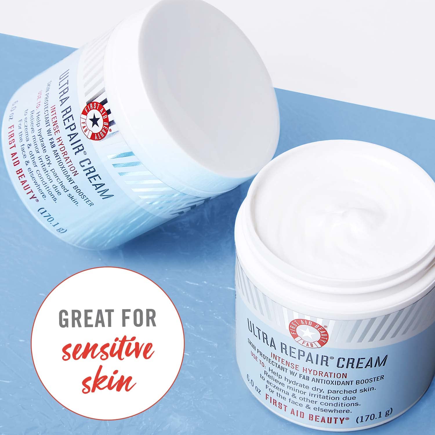 First Aid Beauty Ultra Repair Cream Intense Hydration Moisturizer for Face and Body, 14 oz image 2