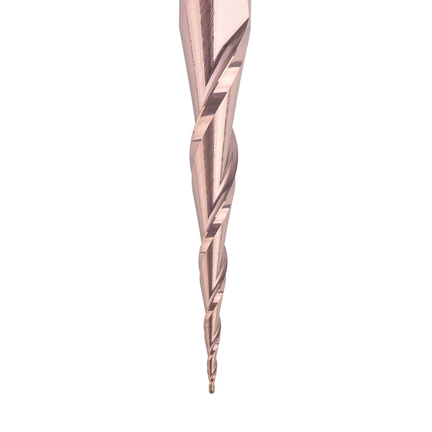 SpeTool 4Pcs Tapered Ball Nose End Mill 1/4" -3" with 0.5mm Tip Diameter (0.25mm Radius) CNC Router Bit 2D and 3D Engrave Carving Woodworking Tool image 6