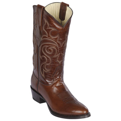 LOS ALTOS BOOTS MENS #653807 ROUND TOE | GENUINE PULL UP LEATHER BOOTS | COLOR BROWN image 0