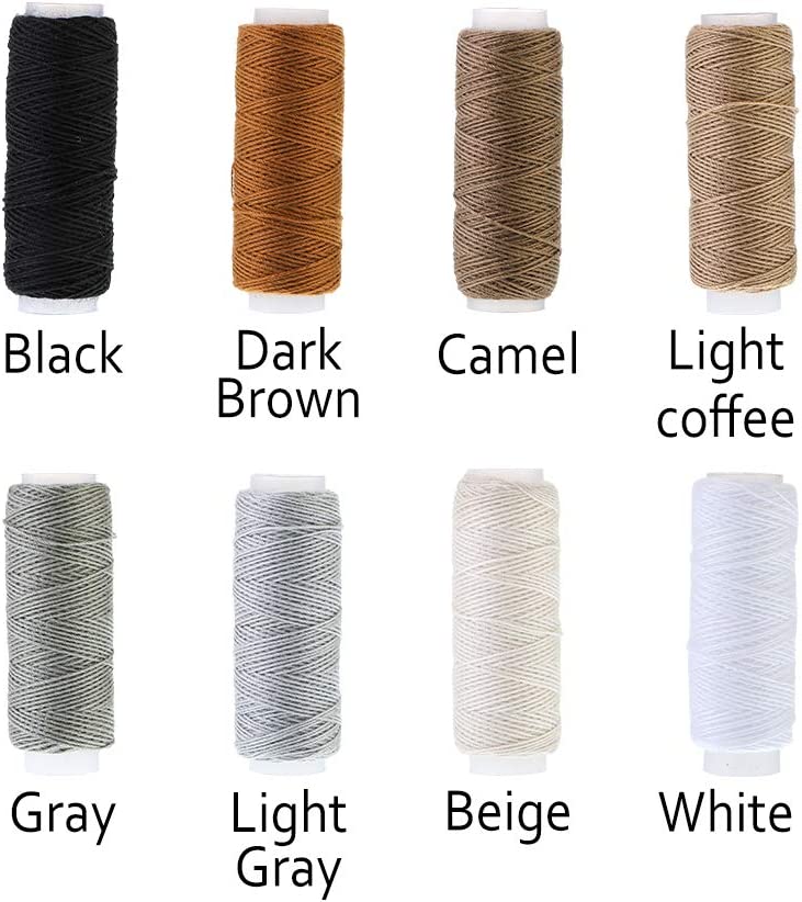 29 Pcs Upholstery Repair Kit, Leather Craft Tools Set Include Wax Thread&amp;Tape Measure&amp;Hand Sewing Needles&amp;Scissors&amp;Mid-Hole Cone&amp;Log Cone&amp;Copper Ring Thimble, Canvas DIY Tool Set for Leather Repair image 2