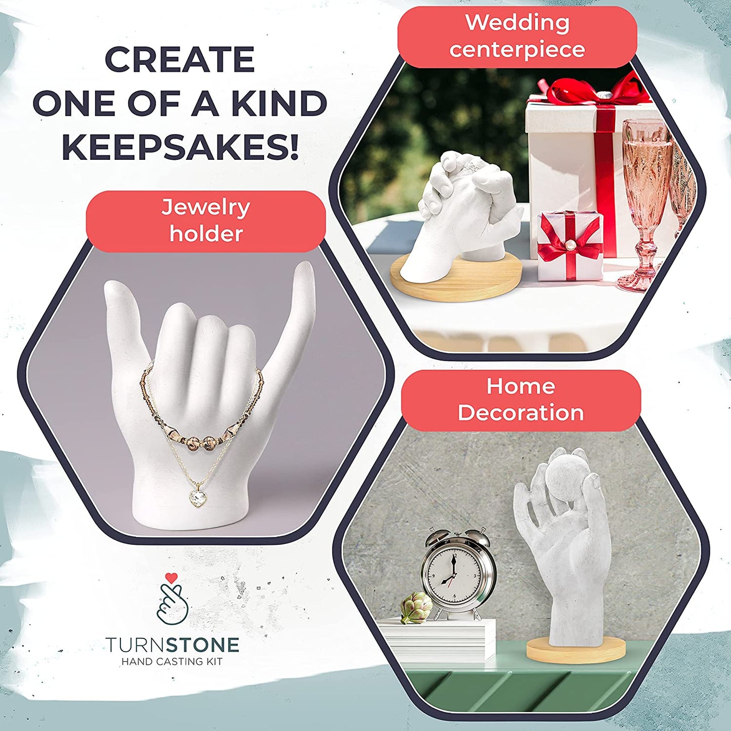 Hand Casting Kit - Complete Hand Molding with Plaster, Bucket, Gloves, Finishing Tools, Display Stand, Instructions &amp; More! - Hand Mold Kit Couples &amp; All Ages Can DIY to Preserve Sculpture Memories image 7