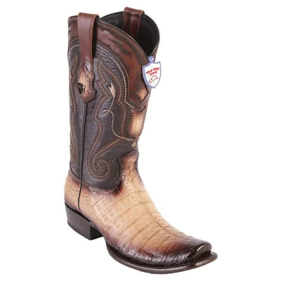 WILD WEST BOOTS #2798215 MEN'S | COLOR FADED ORYX | MEN'S WILD WEST CAIMAN BELLY BOOTS DUBAI TOE HANDCRAFTED image 0