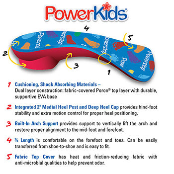 3/4 Length Orthotics for Kids - Arch Support for Kids image 6