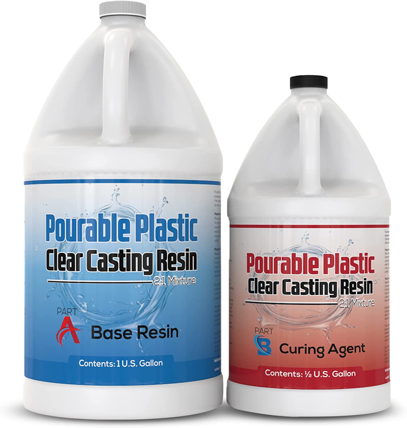 Pourable Plastic Deep Pour Up To 2" Thick USA Manufactured Clear Casting Resin 1.5 Gallons Kit Perfect For River Tables &amp; Castings – Low Odor Epoxy, a 2:1 Ratio image 0