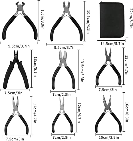 Faluckyy Jewelry Pliers, 8pcs Jewelry Making Pliers Tools Micro Jewelry Pliers Set Jewelry Making Kit for Jewelry Making Supplies image 1