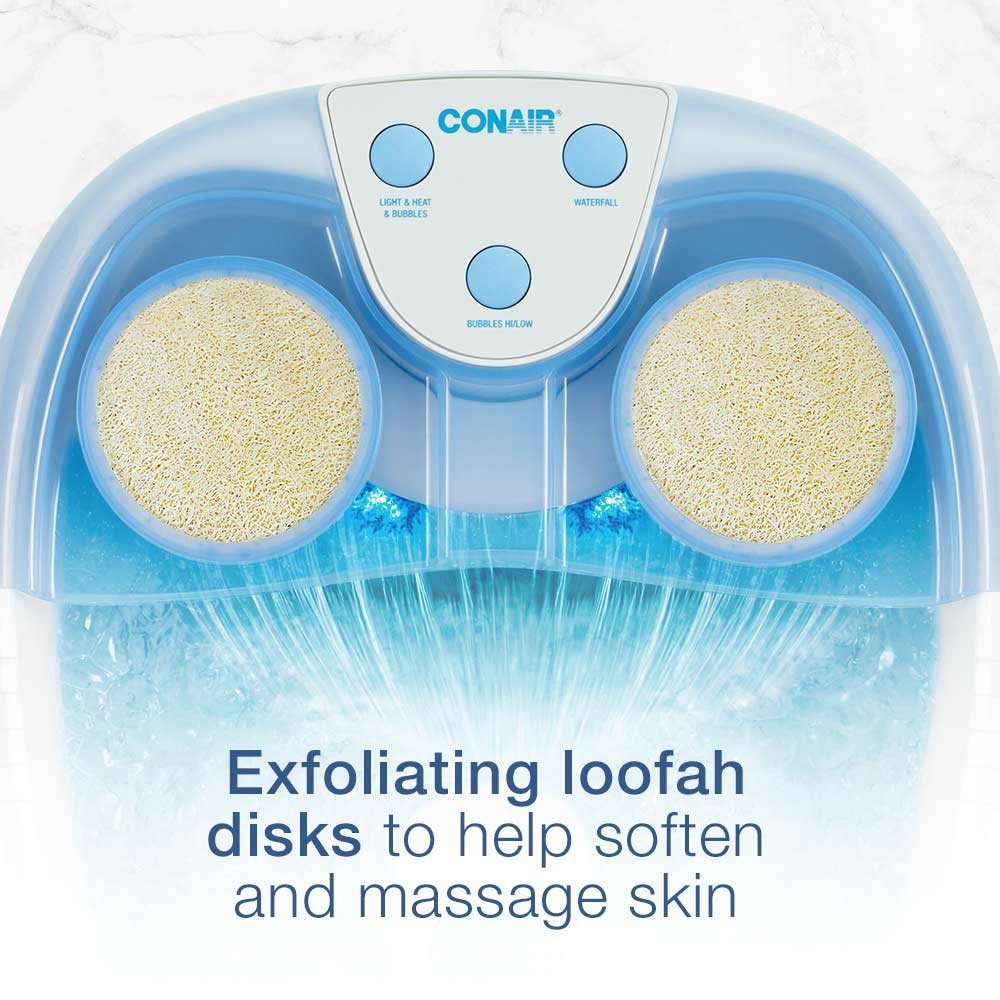 Conair Waterfall Foot Pedicure Spa with Lights, Bubbles, Massage Rollers image 2