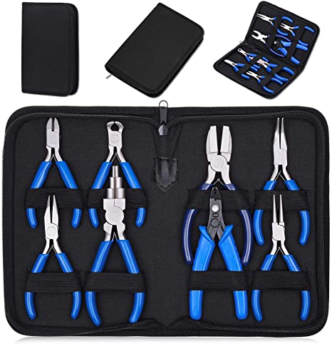 Jewelry Pliers, Shynek 8pcs Jewelry Making Pliers Tools Micro Jewelry Pliers Set Jewelry Making Kit for Jewelry Making Supplies image 0
