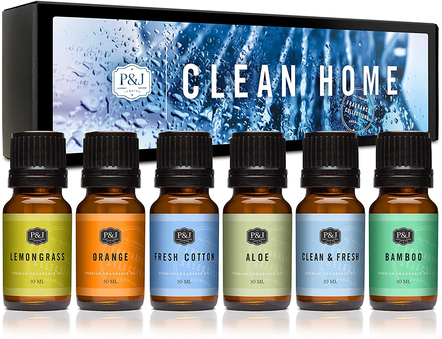 P&amp;J Trading Fragrance Oil | Clean Home Set of 6 - Scented Oil for Soap Making, Diffusers, Candle Making, Lotions, Haircare, Slime, and Home Fragrance image 0
