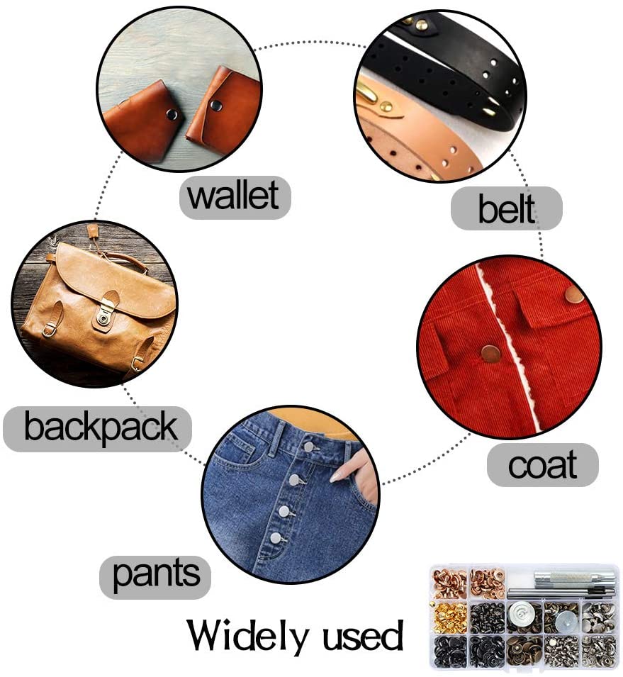 Jupean 424 Pieces Leather Working Tools and Supplies, Leather Craft Kits with Instructions, Leather Sewing Kit, Leather Tool Holder, Wooden Storage Box, Leather Stamping Set,Leather Tools and Supplies image 5