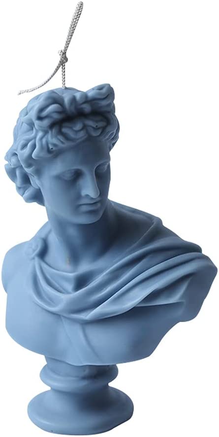 GreatMold Silicone Candle Mold European Apollo Head Sculpture Aromatherapy Candle Mould Plaster Molds Reusable DIY Resin Mould for Figurine Craft, GM-400 image 0