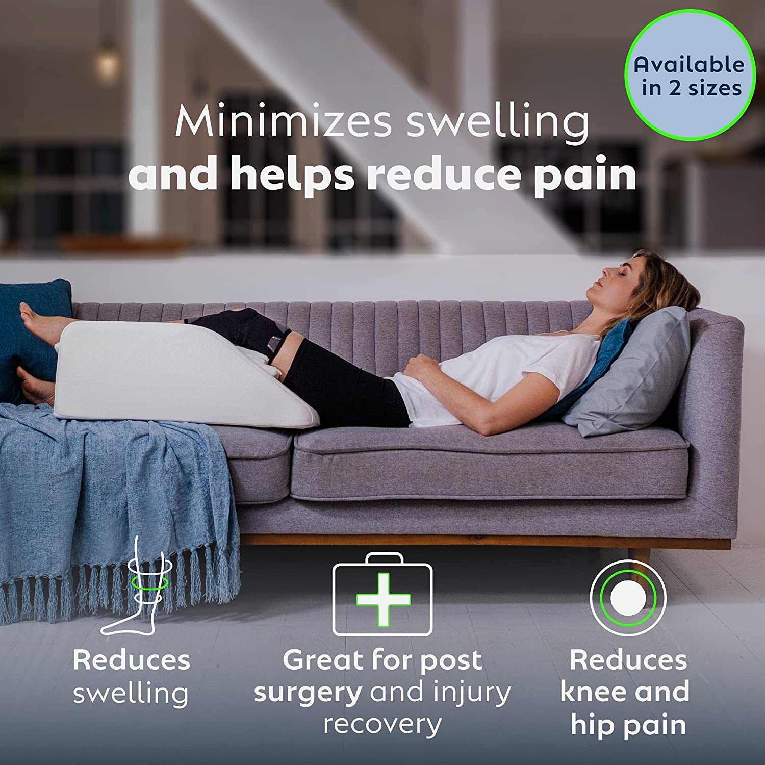 Adjustable Leg Elevation Pillows for Swelling after Surgery