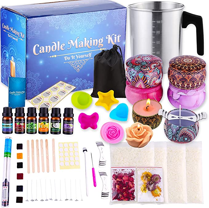Catcrafter Scented DIY Candle Making Kit - Soy Wax Candle Kit Art & Craft  Supplies & Materials for Adults with Candle Wax Paraffin Wax Melter Candles  Bulk for Small Business Supplies Home