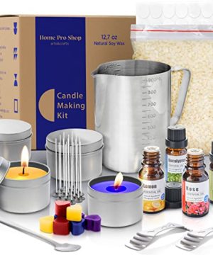 PEEWF Candle Making Kit,1.5LB Beeswax Candle Making kit for Adults,Candle  Making Starter Kit with Non-Stick Pot and Essential Oil,DIY Full Flameless Wax  Melter for Candle Making.