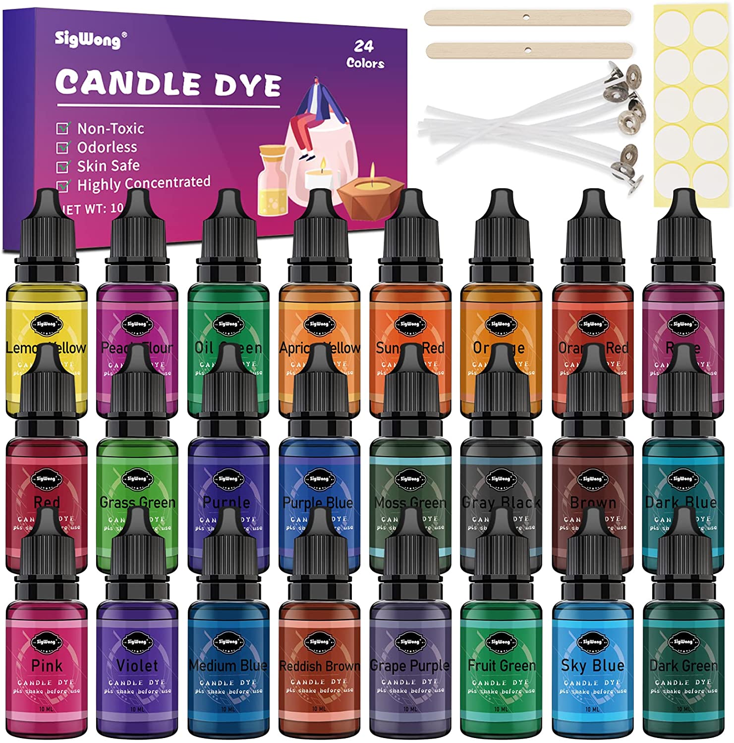 Candle Dyes For Candle Making - Wax Dyes For Candle Making - High Color Dyes  For Soybean Wax - Wax Dye Sheet - Candle Wax Dye Sheet - High Handle Dyes  For