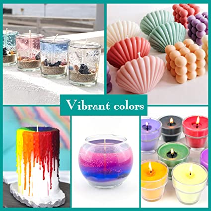 24 Colors Liquid Candle Making Dye for DIY Candle Making Supplies Kit, Food  Grade Ingredients Oil-based Candle Coloring for Soy Wax Dyes 