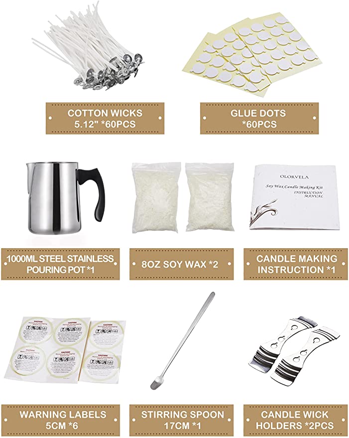  olorvela Soy Candle Making Kit for Adults Beginners