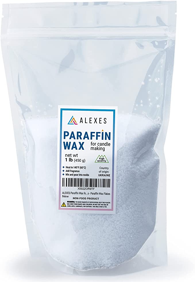 ALEXES Paraffin Wax – 1lb Paraffin Wax for Candle Making – Clear