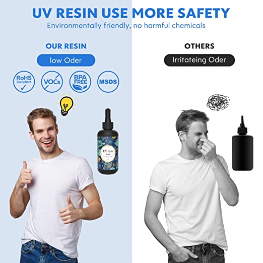 UV Resin - 200g Upgrade Crystal Clear Hard Glue Ultraviolet Curing Epoxy Resin