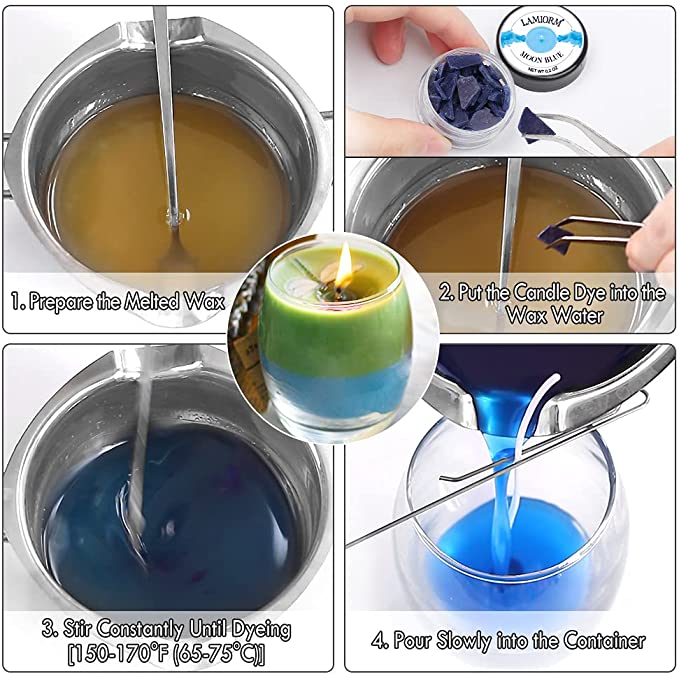 Candle Dye,32 Color Wax Dye for Candle Making (0.2OZ Per Color),DIY Candle  Color Dye for Soy Max,Candle Wax Dye Chips with Tweezers Soluble&Natural, Candle Making Supplies