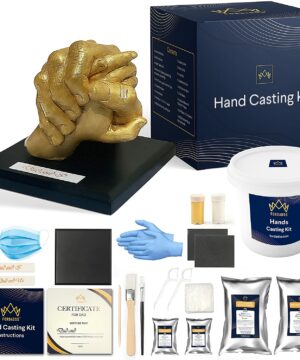 FORDADSS Premium Hand Casting Kit - 17 Piece Set, Couples, Family, Gift for  Dad, Fathers Day, Birthday, Kids. Plaster DIY Hand Mold Casting Kit to