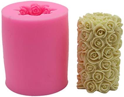 Cabbage Rose & Leaf Silicone Mold Set Candle Soap Wax Clay Food Safe Mold  (212