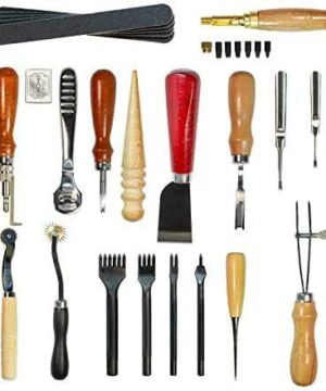 Leather Tool Set Tools Groover Leather Goods 19Pcs Sets Leather Products  Leatherware Leather Items Leather Accessories Leatherette Leathercraft