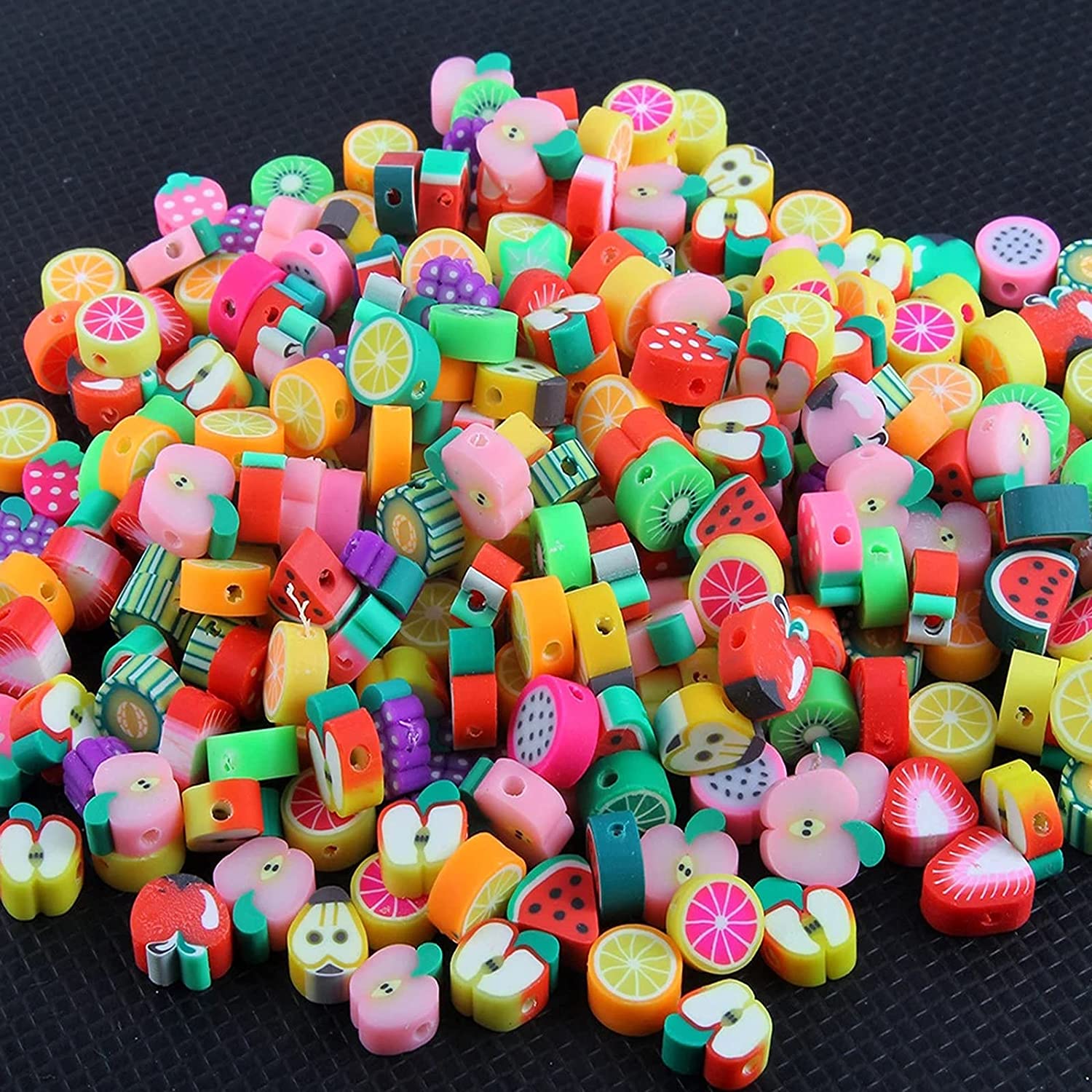  Junkin 3960 Pieces Polymer Clay Beads Flat Heishi