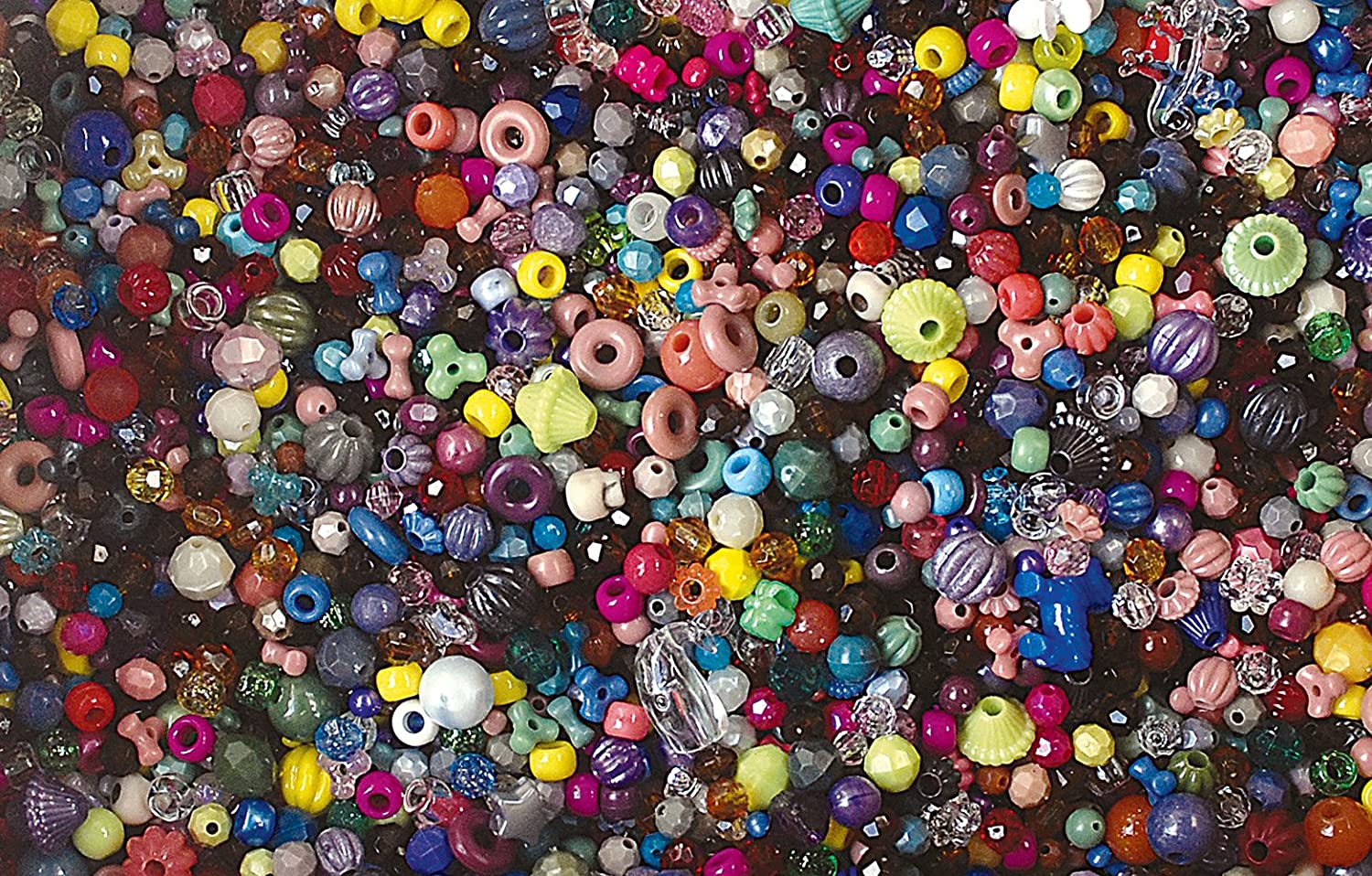 The Beadery Bonanza 5lb of Mixed Craft Beads Sizes Multicolor